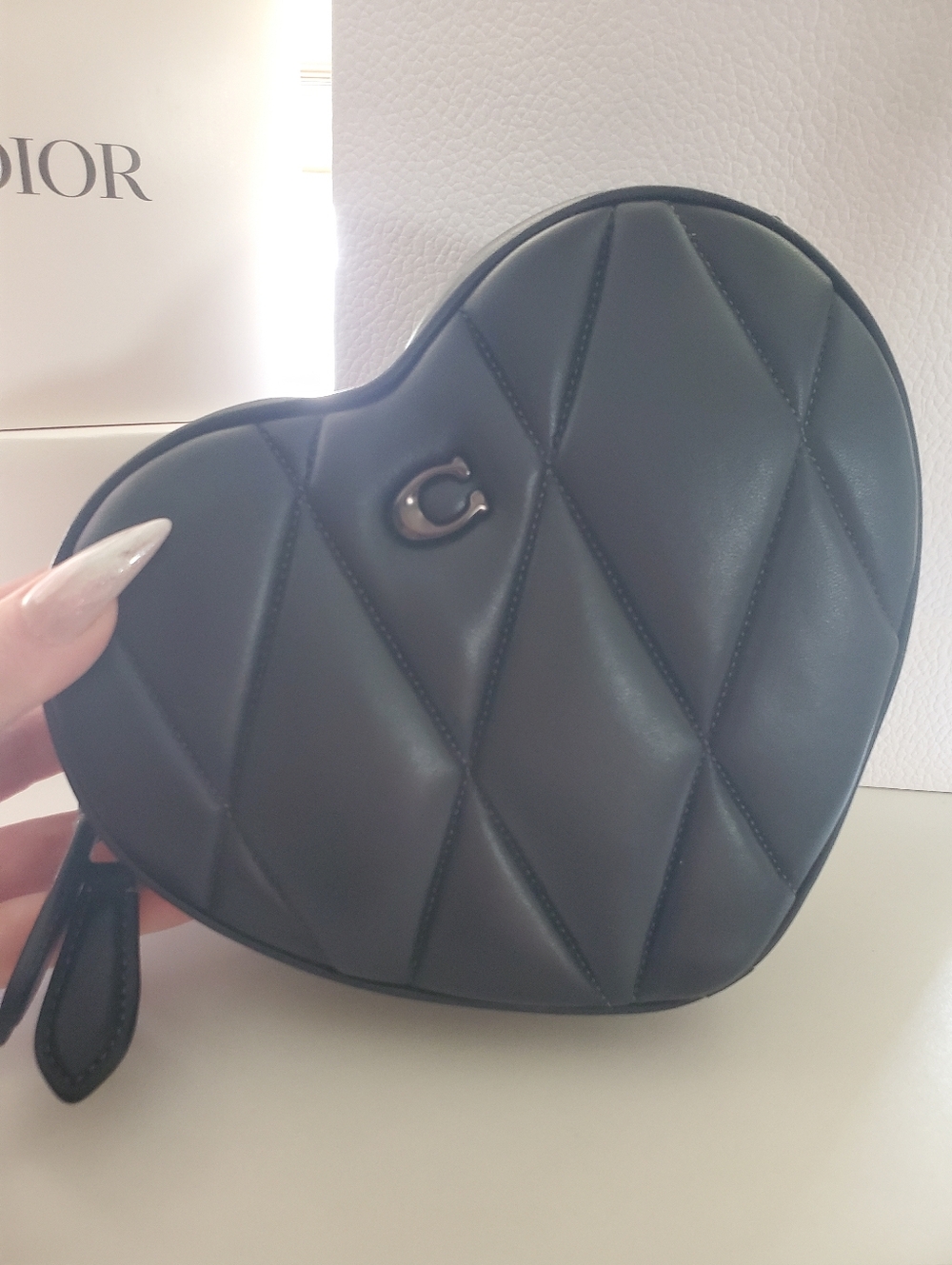 RESERVED COACH Black Quilted Heart Crossbody Bag - RETAIL- FULL INCLUSION - READ - Picture 9 of 16
